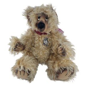 Vintage OOAK Artist Teddy Bear Plush Stuffed Animal Jointed By Rhonda Nouis